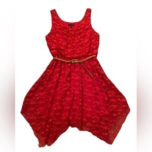 As U Wish red crotchet dress size L
